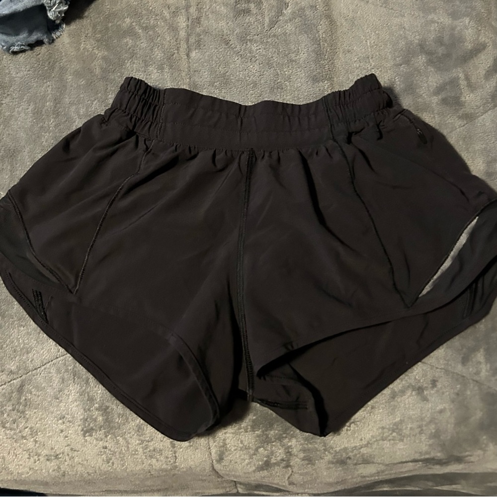 Black Lululemon Hotty Hot Shorts